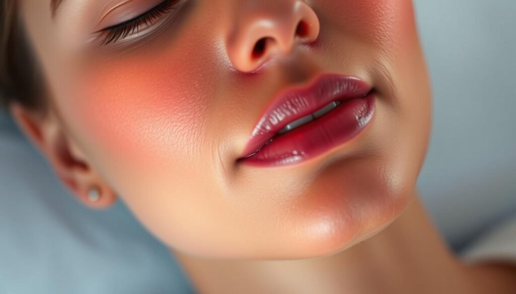 A close-up shot of a woman's face, glowing with a radiant complexion, immediately after receiving the Glowin Beaute Oligio X 原美 electromagnetic wave treatment. Soft, diffused lighting illuminates her delicate features, highlighting the natural flush and rejuvenated appearance of her skin. The image conveys a sense of serene tranquility and a renewed, youthful vitality, reflecting the immediate, positive effects of the specialized therapy. A close-up shot of a woman's face, glowing with a radiant complexion, immediately after receiving the Glowin Beaute Oligio X 原美 electromagnetic wave treatment. Soft, diffused lighting illuminates her delicate features, highlighting the natural flush and rejuvenated appearance of her skin. The image conveys a sense of serene tranquility and a renewed, youthful vitality, reflecting the immediate, positive effects of the specialized therapy.